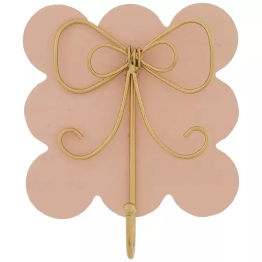 (2) Gold Bow Wood Wall Hook